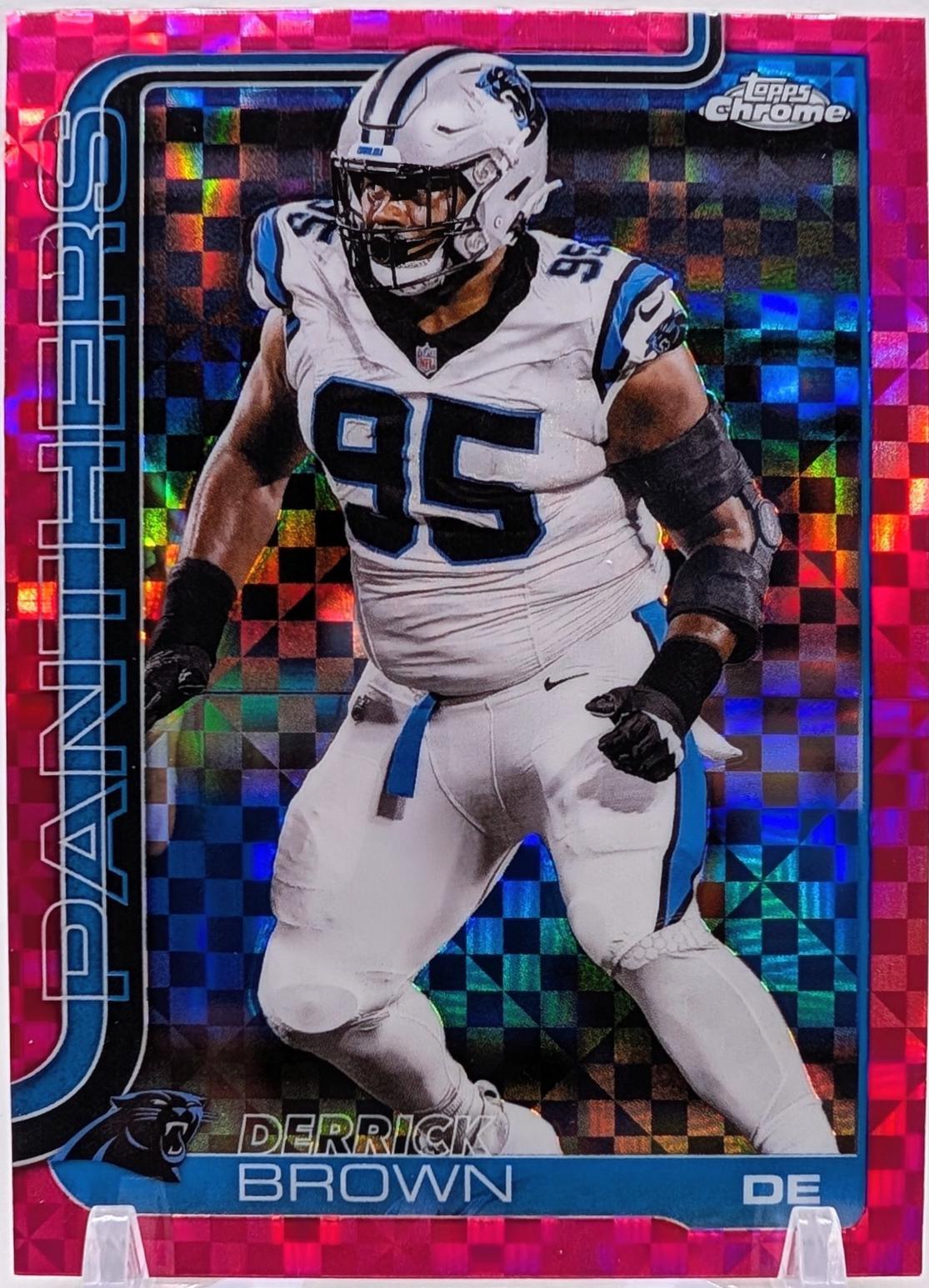 Derrick Brown [X-Fractor Pink] #47