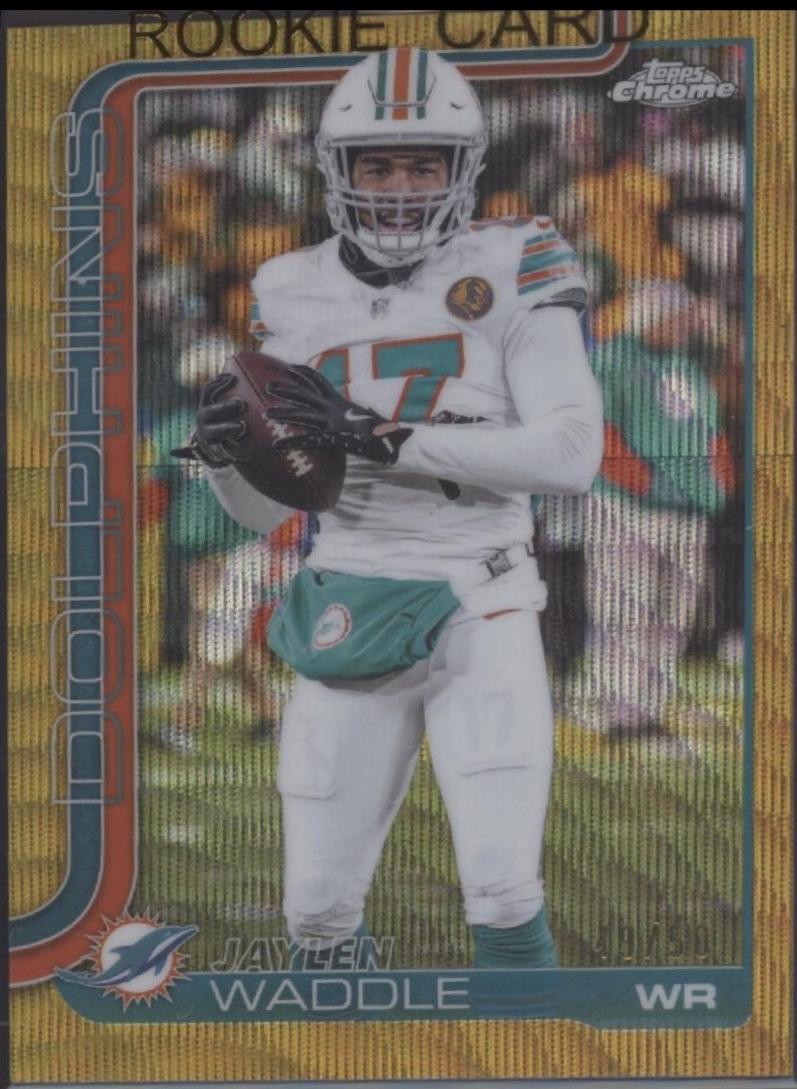 Jaylen Waddle [Gold Wave Refractor] #186