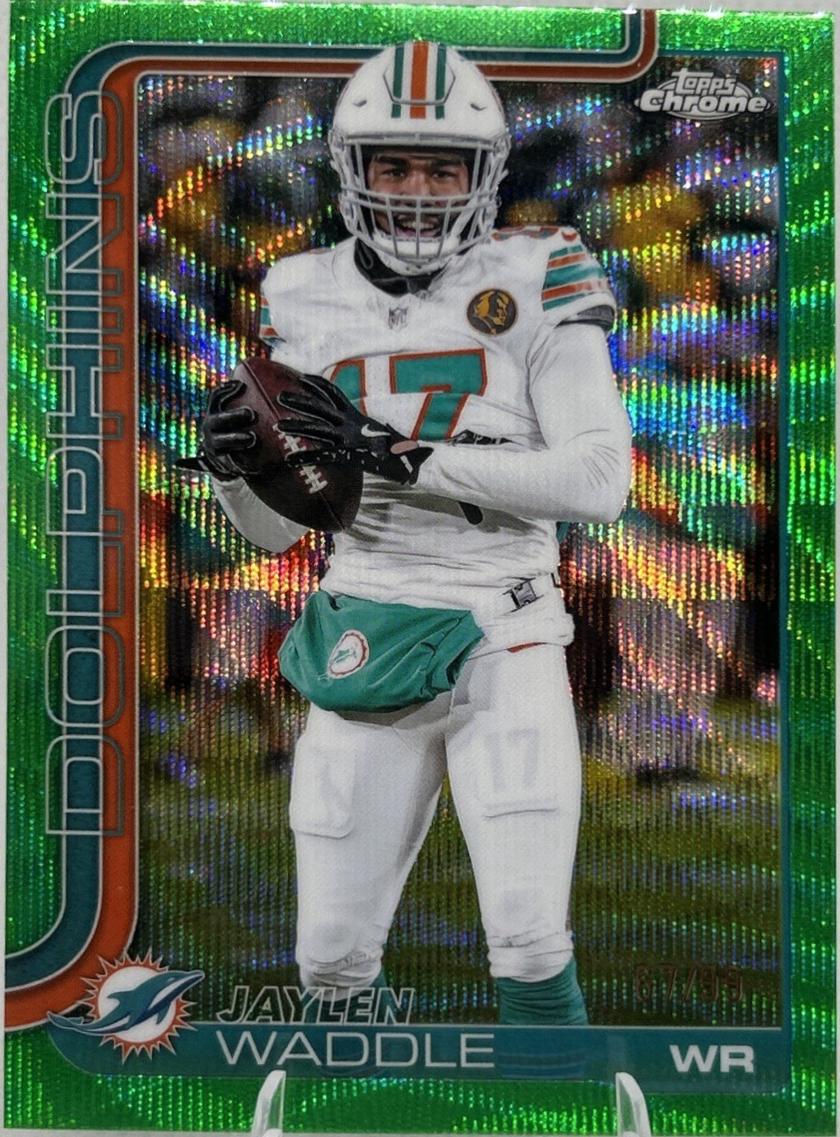 Jaylen Waddle [Green Wave Refractor] #186