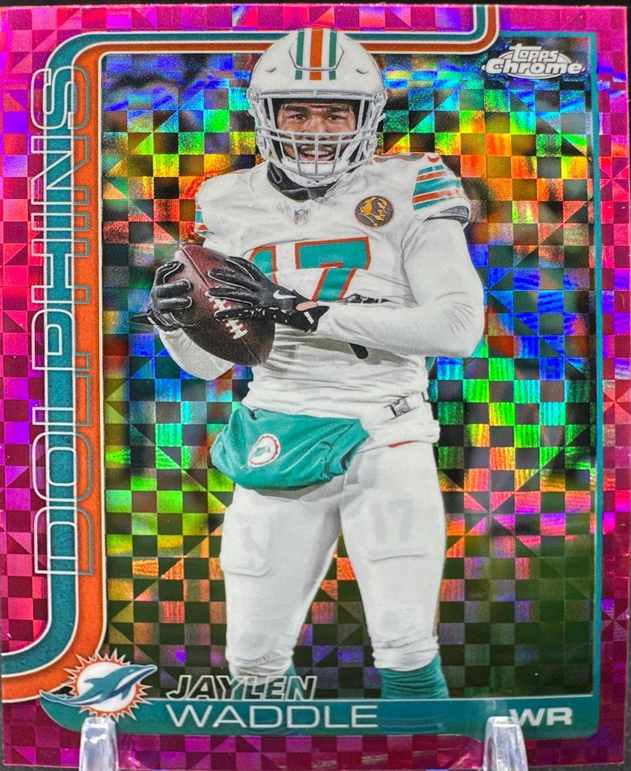 Jaylen Waddle [X-Fractor Pink] #186