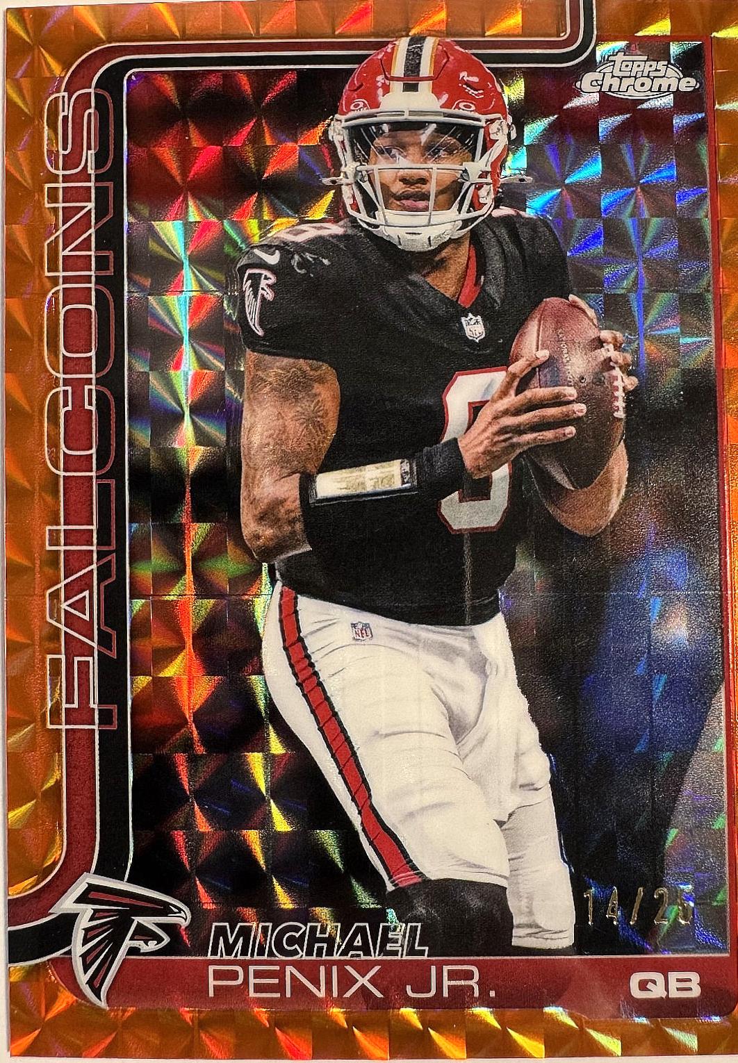 Michael Penix Jr. [Orange Geometric Refractor] #15