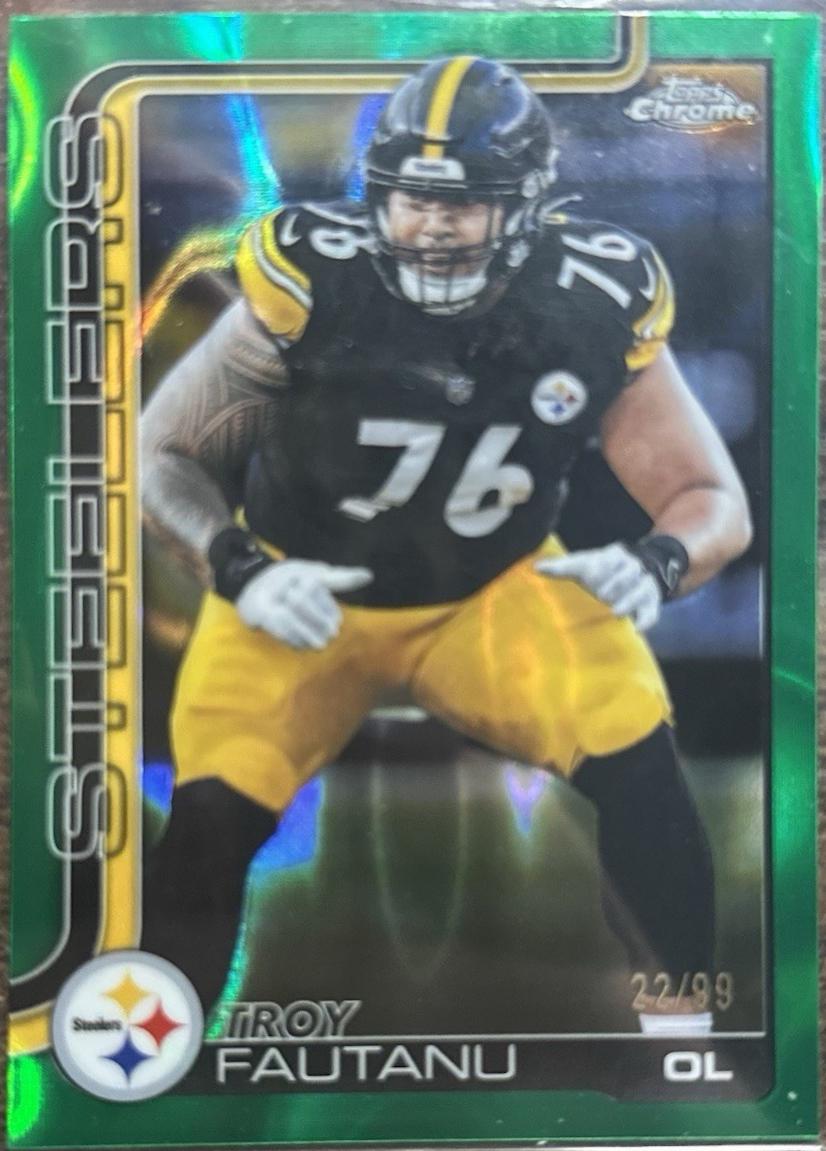 Troy Fautanu [Green Wave Refractor] #256