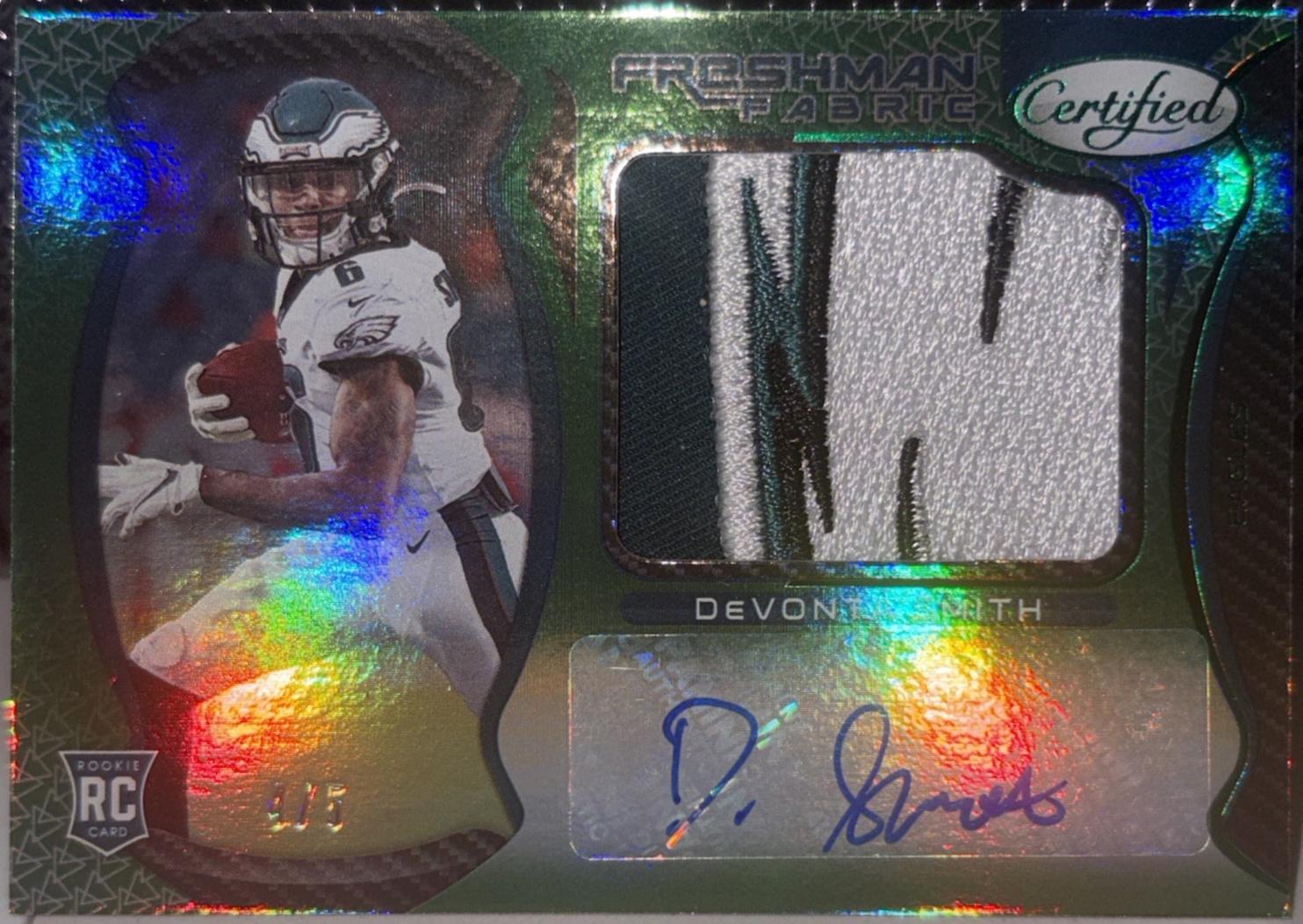 DeVonta Smith [Freshman Fabric Signature Green] #205