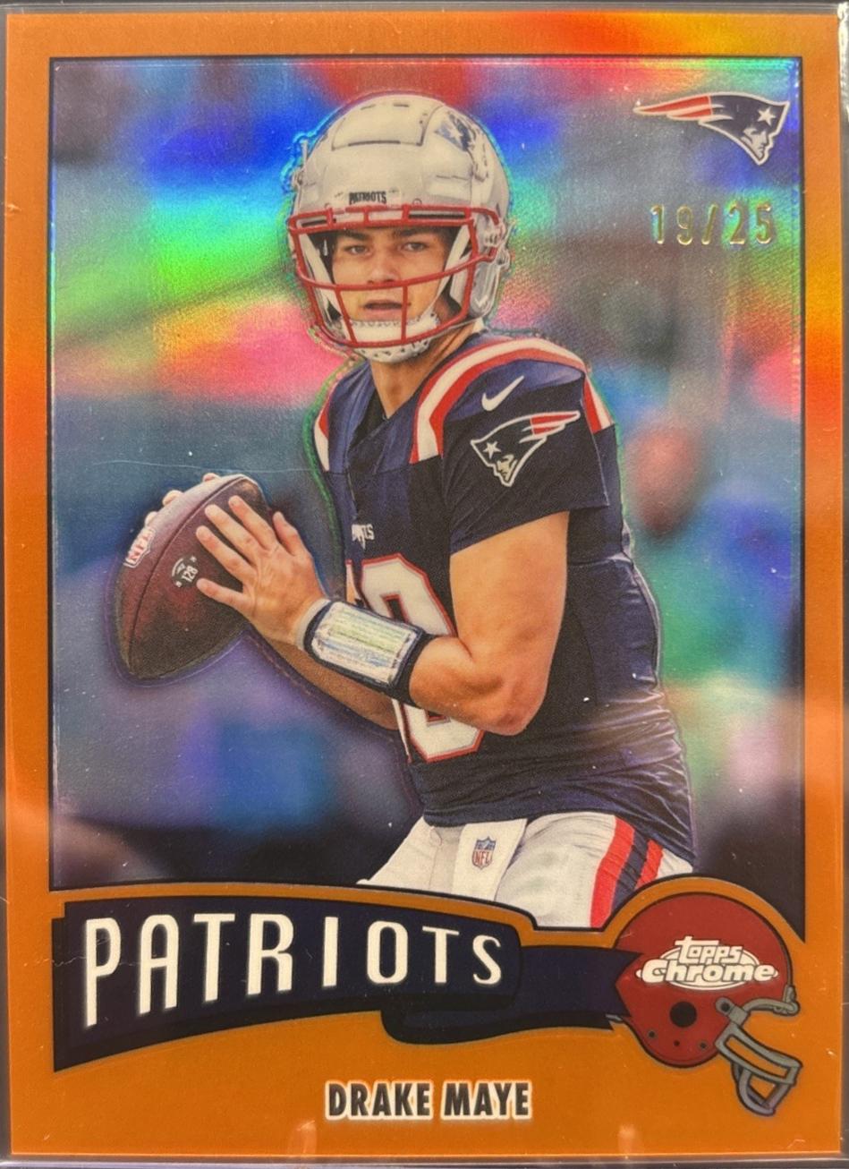 Drake Maye [Orange Refractor] #1975-23
