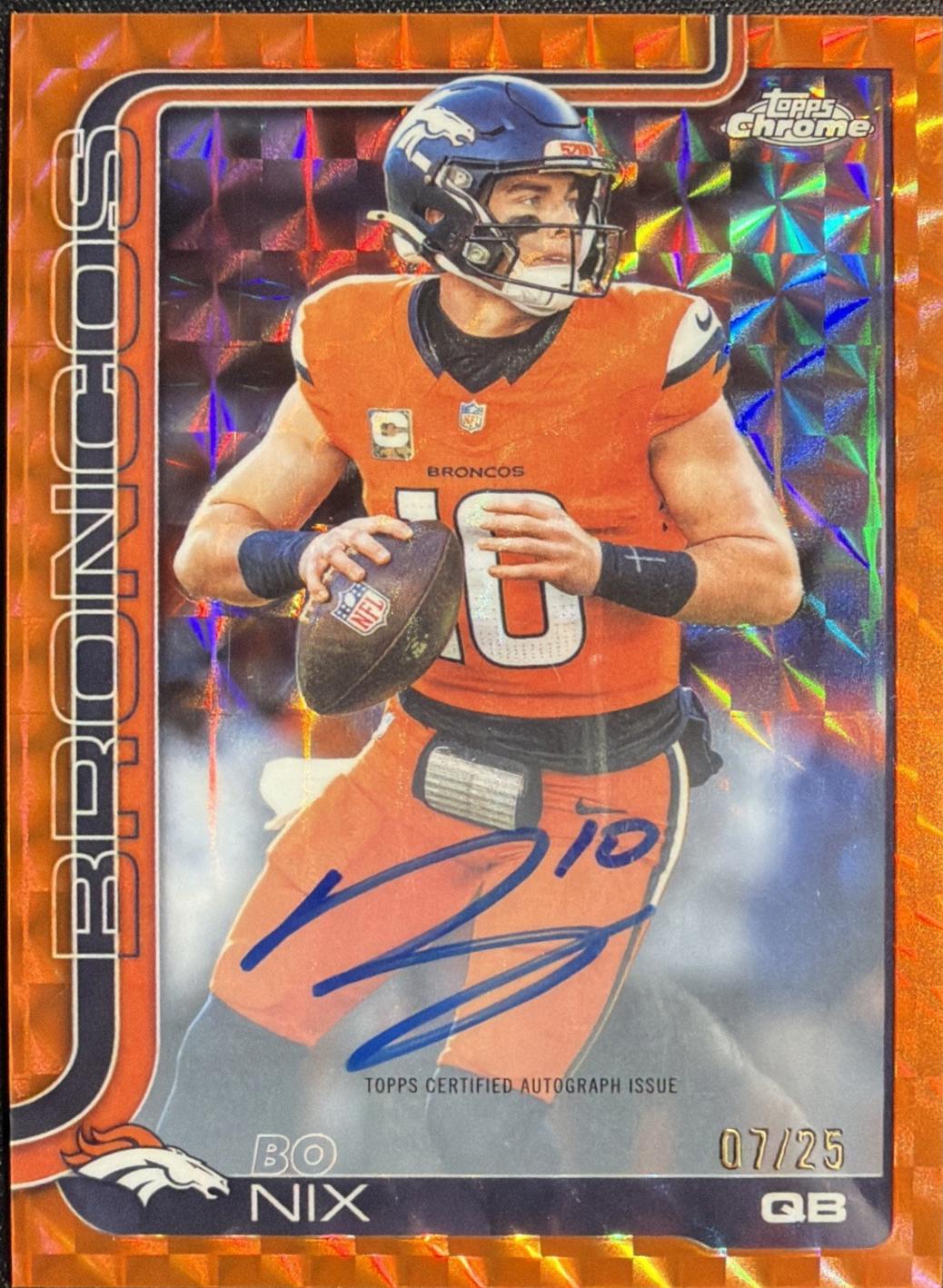 Bo Nix [Orange Geometric Refractor] #BA-BN