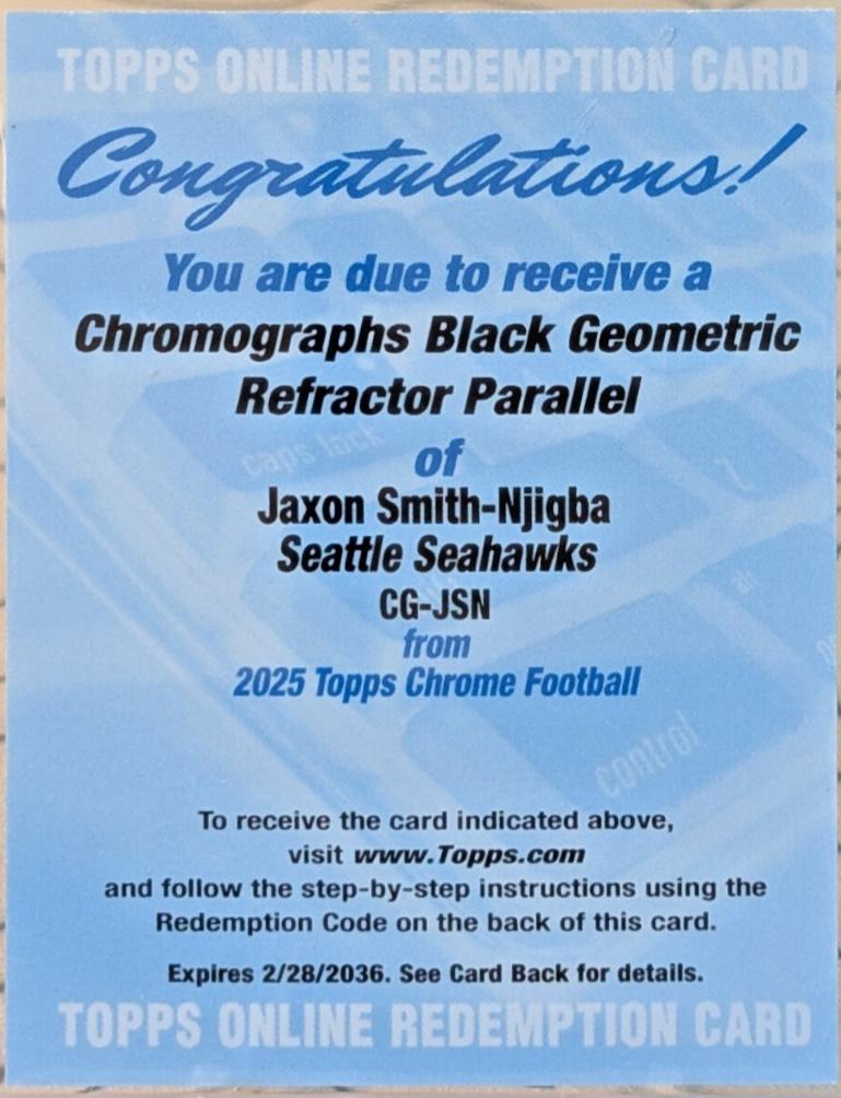 Jaxon Smith-Njigba [Black Geometric] #CG-JSN