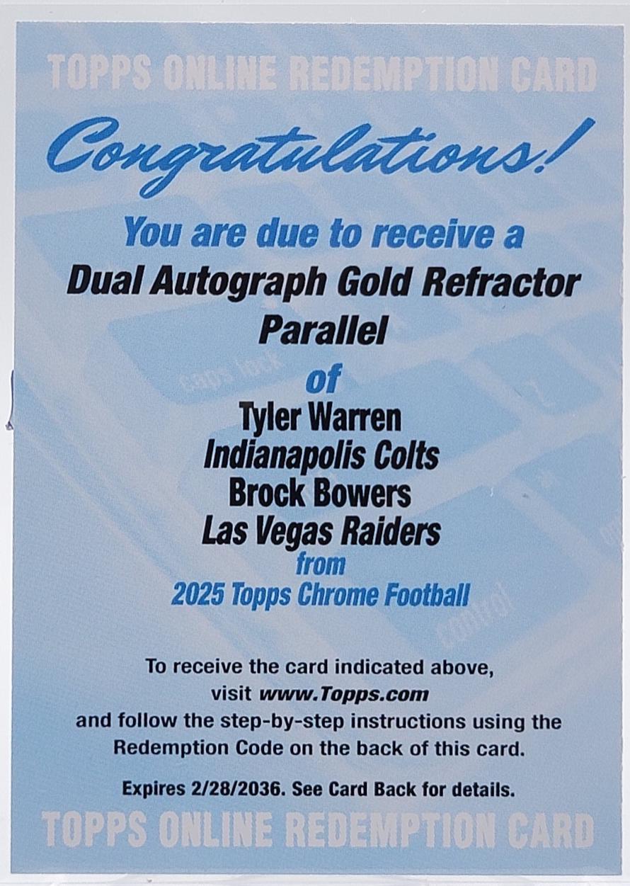 Brock Bowers / Tyler Warren [Gold] #DA-BW
