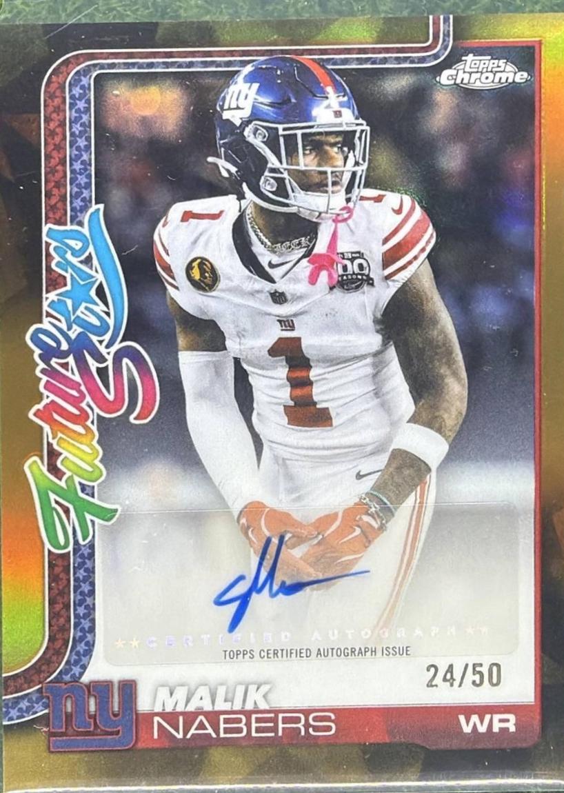 Malik Nabers [Gold Refractor] #FSA-MN