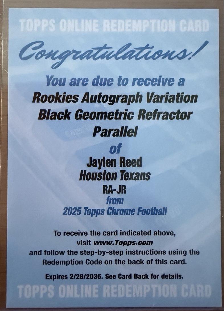 Jaylen Reed [Black Geometric Refractor] #RA-JR