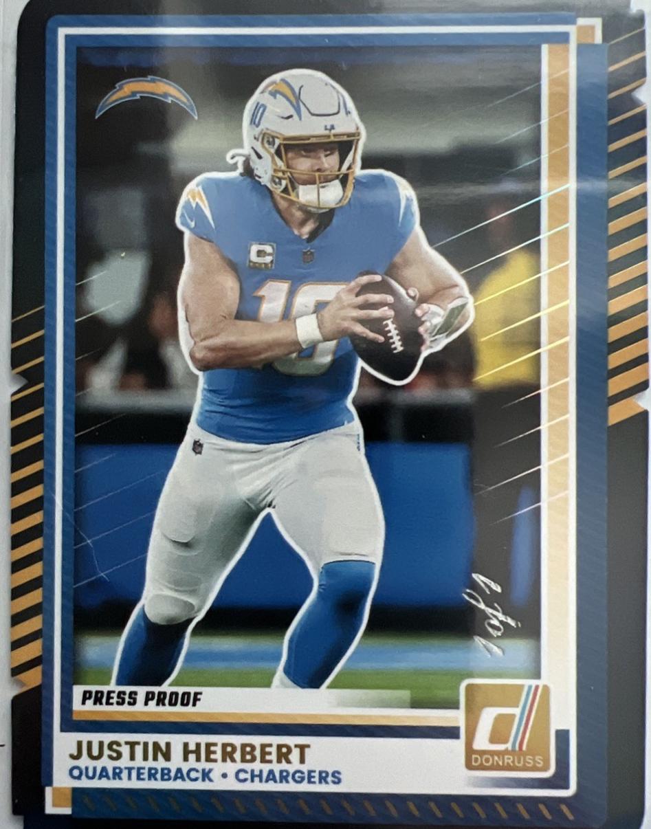 Justin Herbert [Press Proof Black Die-Cut] #146