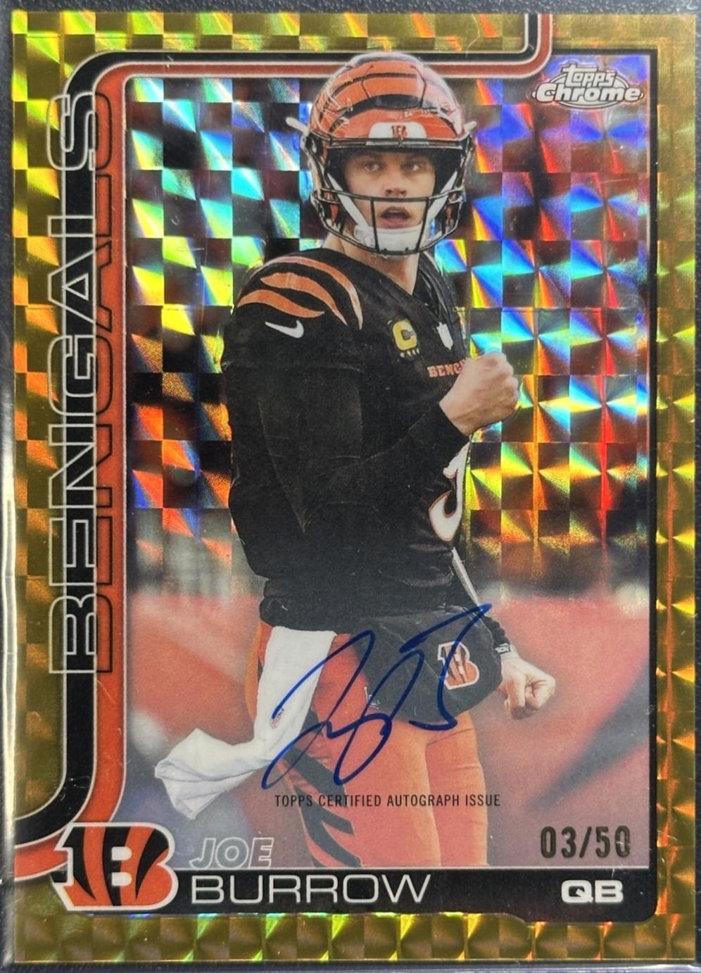 Joe Burrow [Gold Geometric Refractor] #BA-JB