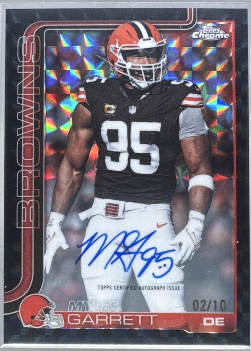 Myles Garrett [Black Geometric Refractor] #BA-MG