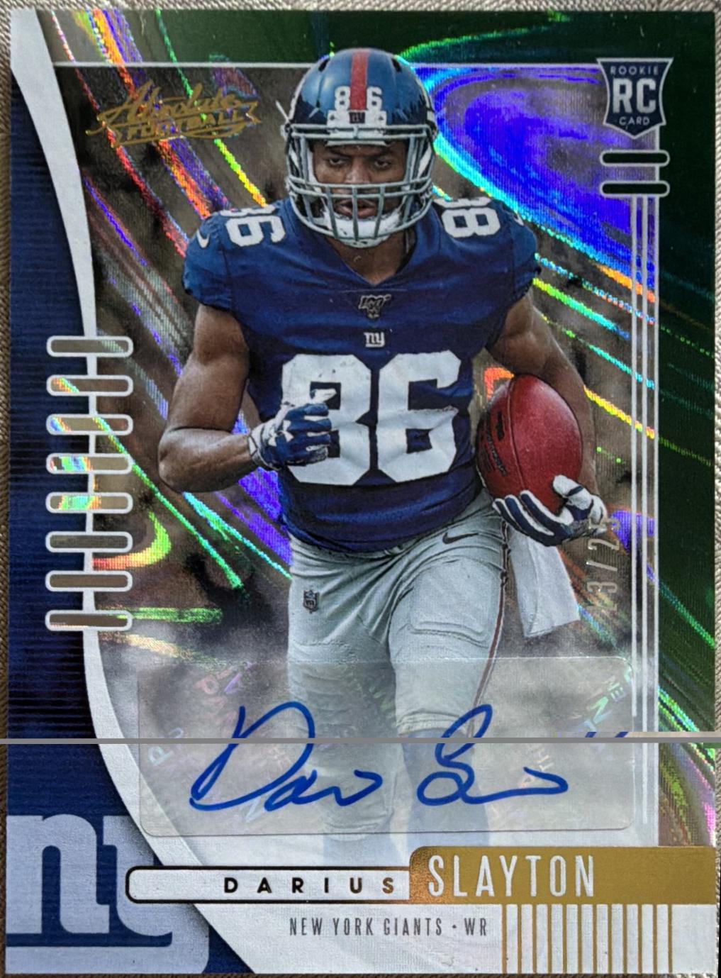 Darius Slayton [Green Waves Autograph] #108