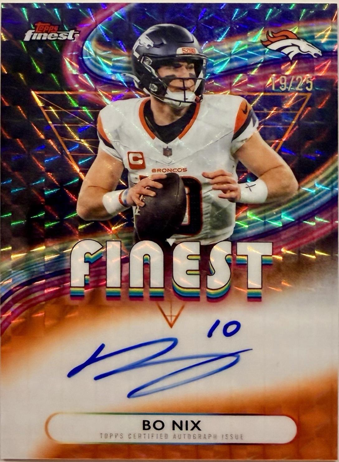 Bo Nix [Orange Geometric] #FA-BN