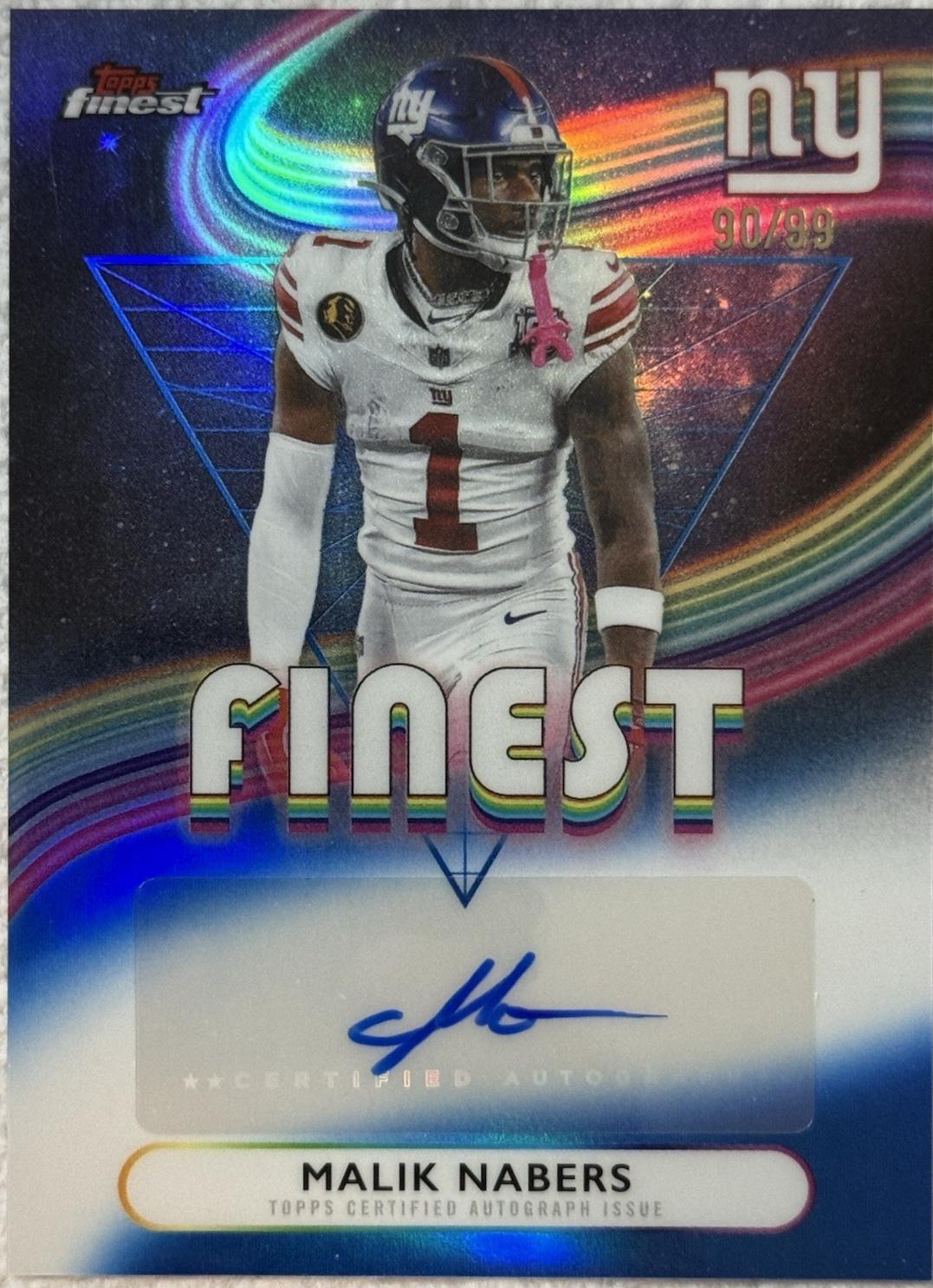 Malik Nabers [Blue Refractor] #FA-MN