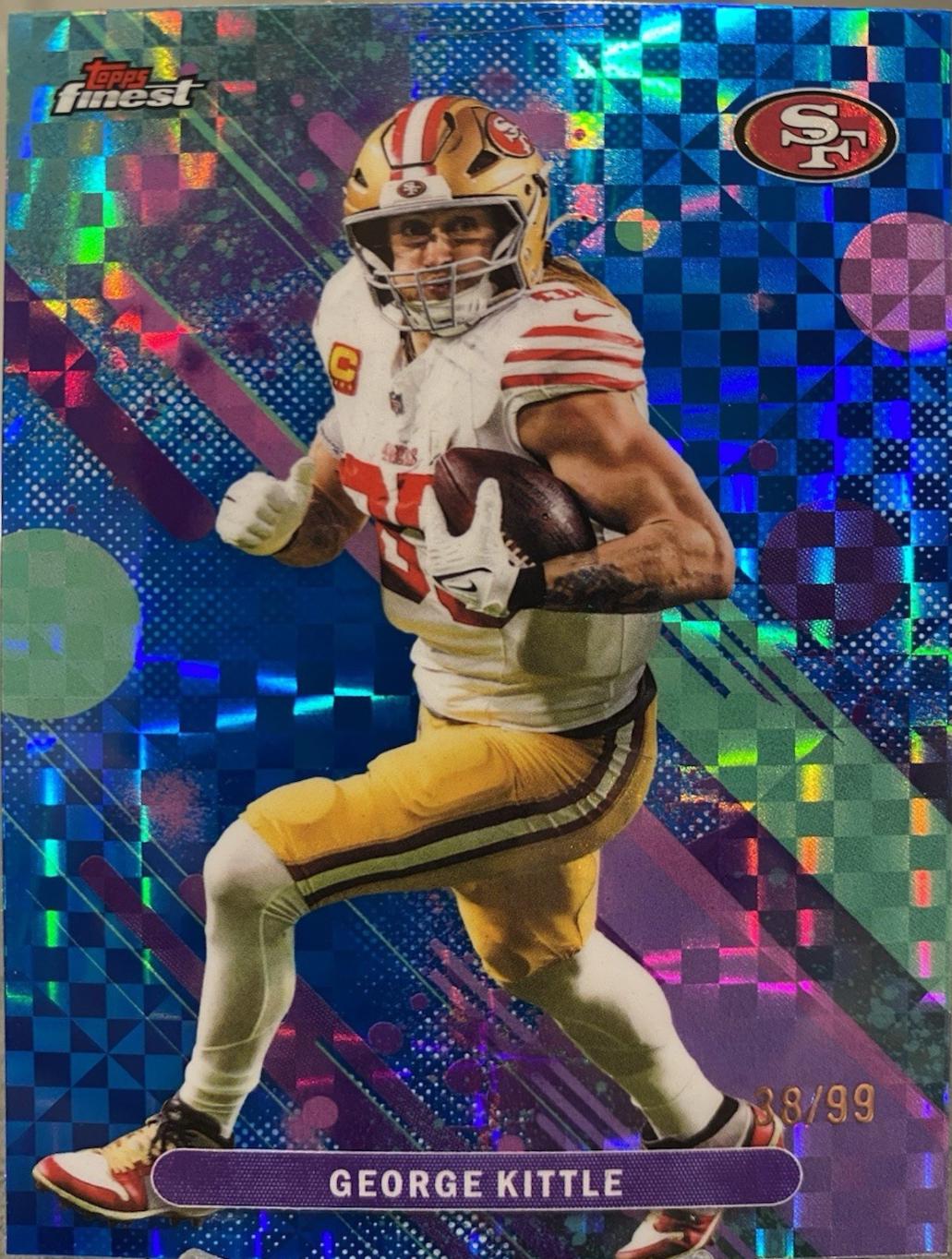 George Kittle [Blue X-Fractor] #96