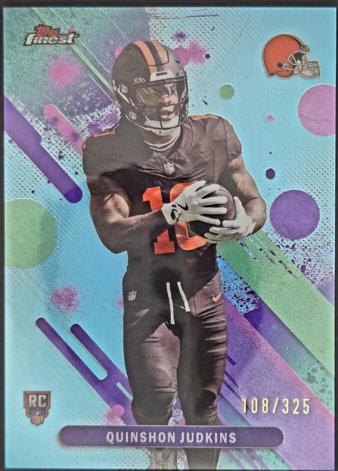 Quinshon Judkins [Sky Blue Refractor] #13