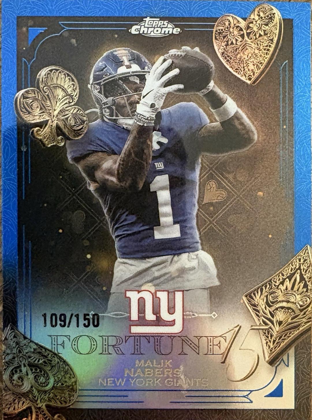 Malik Nabers [Blue Refractor] #F15-15