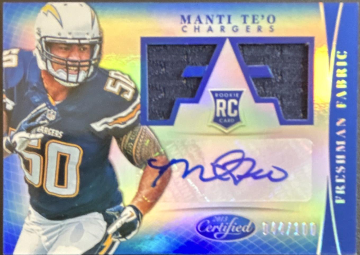 Manti Te'o [Mirror Blue Autograph] #322