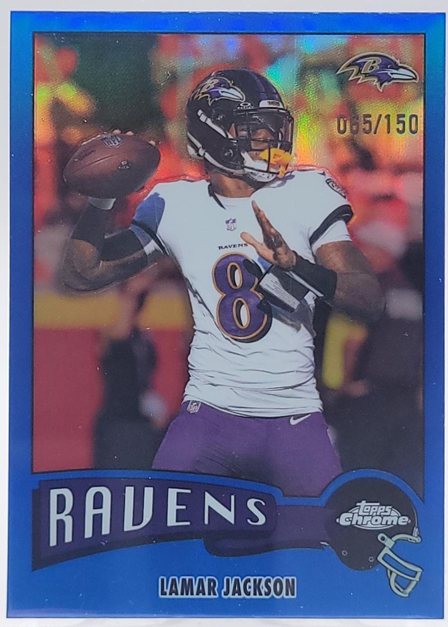 Lamar Jackson [Blue Refractor] #1975-3