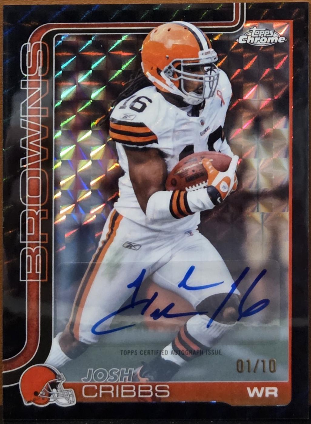 Josh Cribbs [Black Geometric Refractor] #CLA-JC