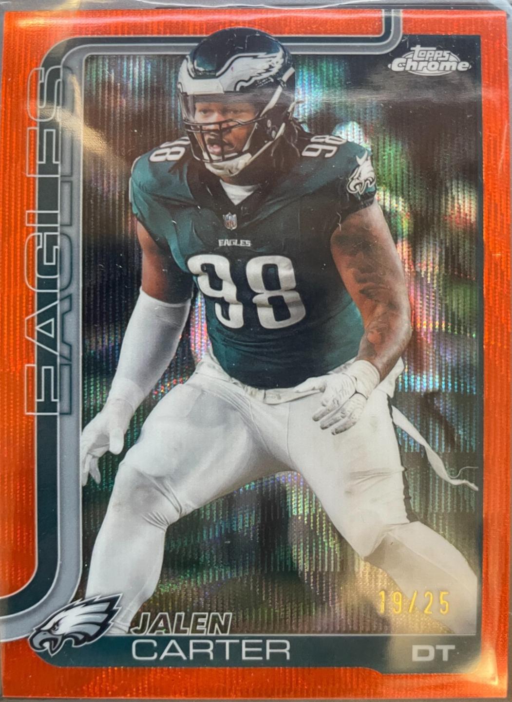 Jalen Carter [Orange Wave Refractor] #250