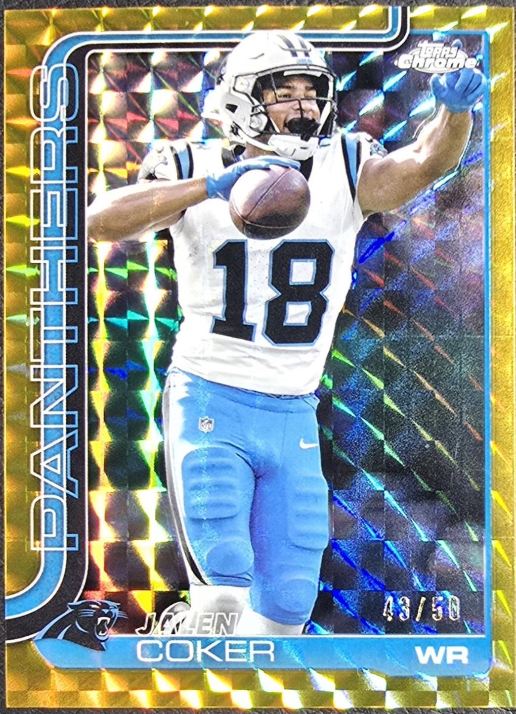 Jalen Coker [Gold Geometric Refractor] #39