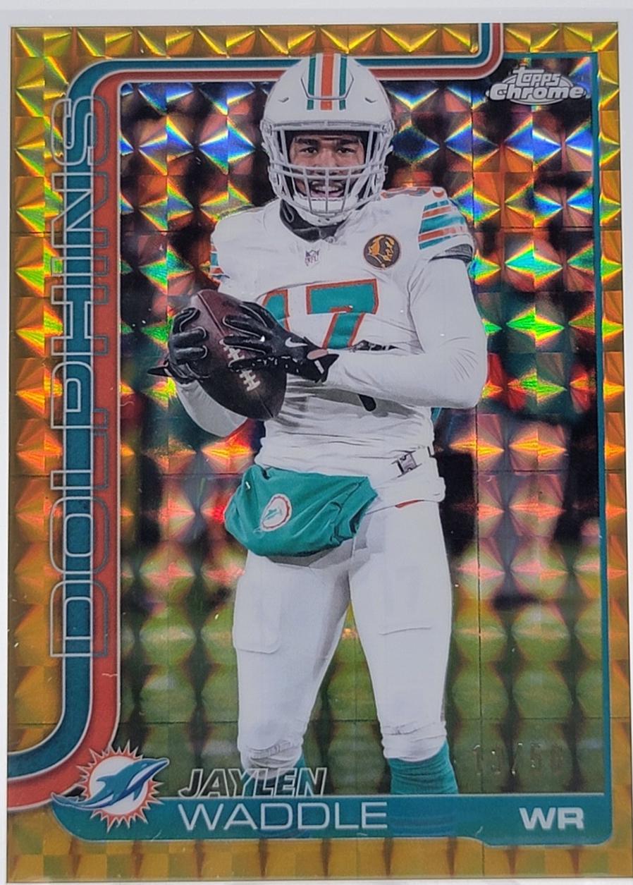 Jaylen Waddle [Gold Geometric Refractor] #186