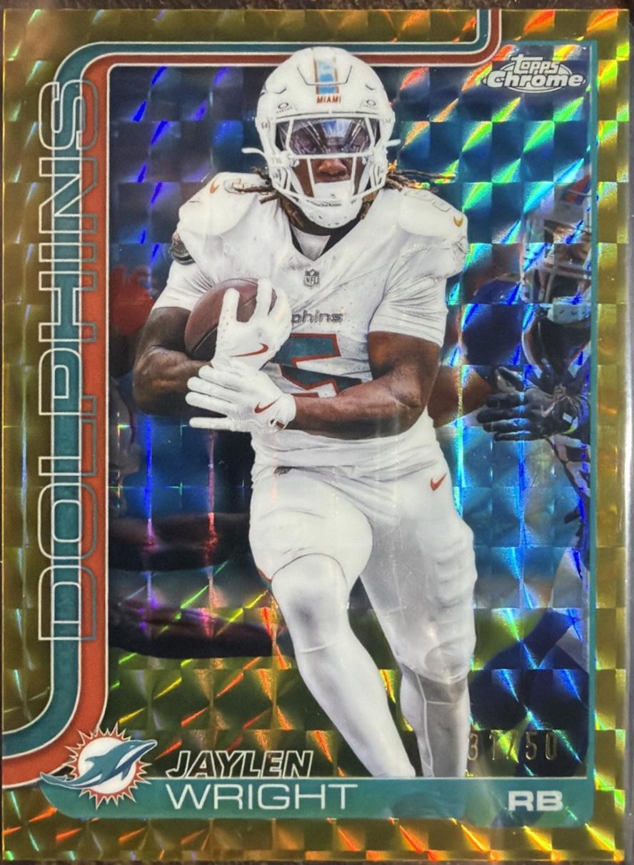 Jaylen Wright [Gold Geometric Refractor] #190