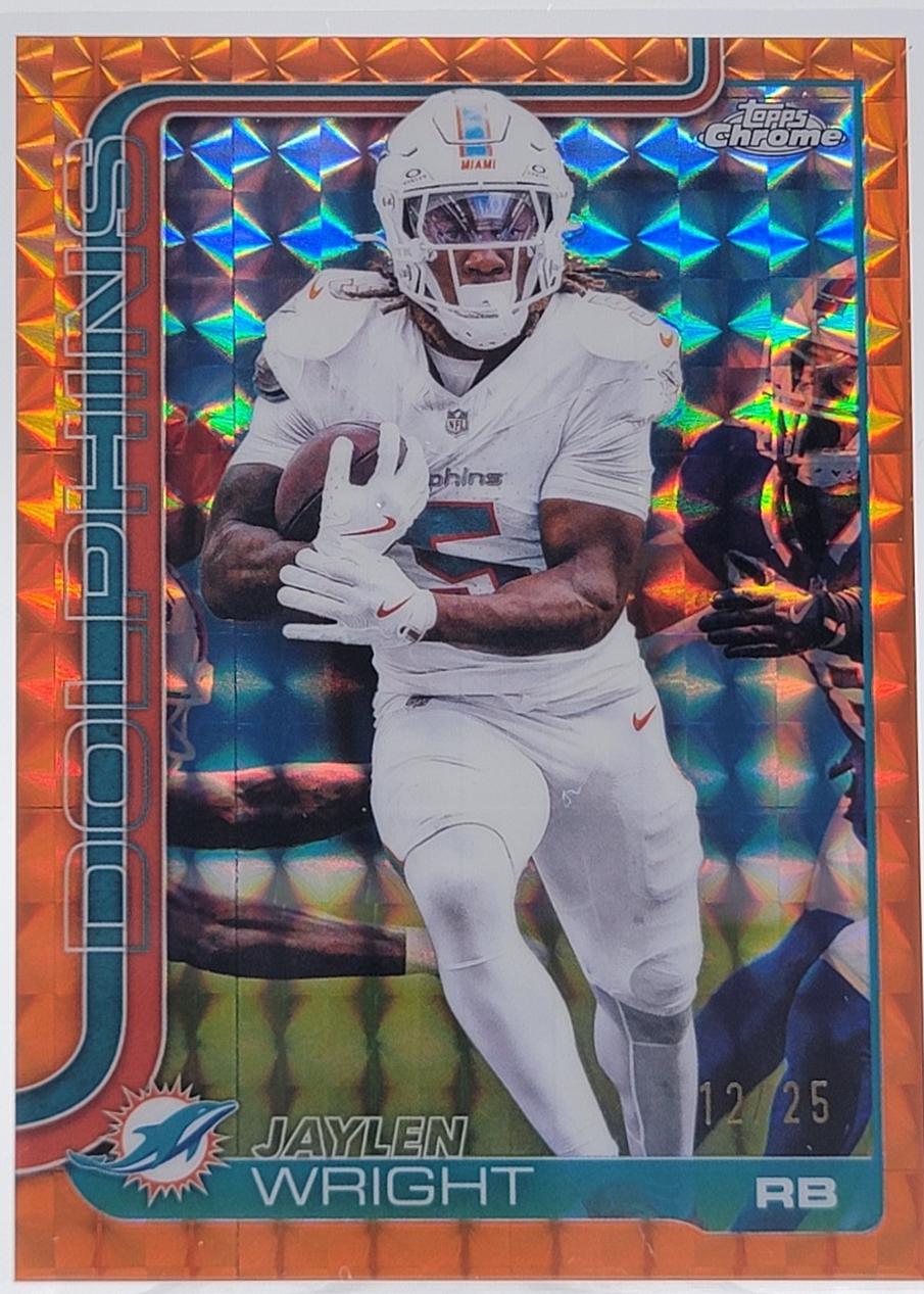 Jaylen Wright [Orange Geometric Refractor] #190