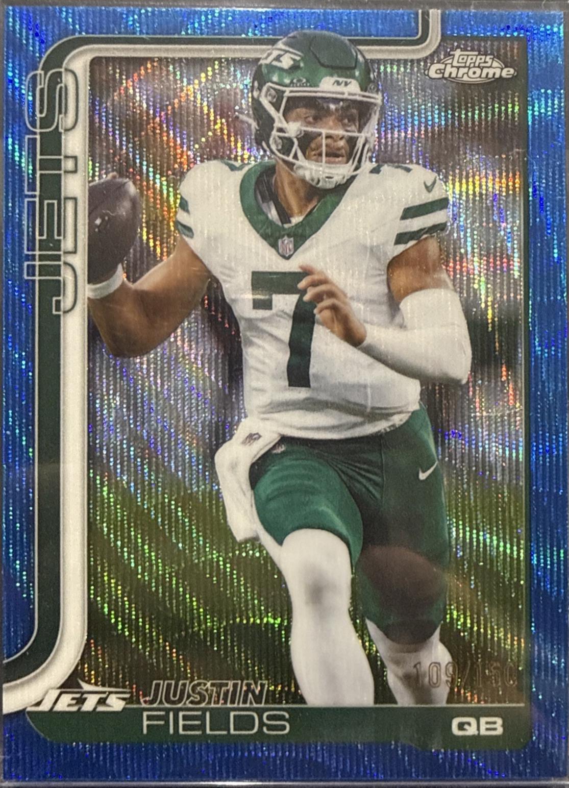 Justin Fields [Blue Wave Refractor] #237