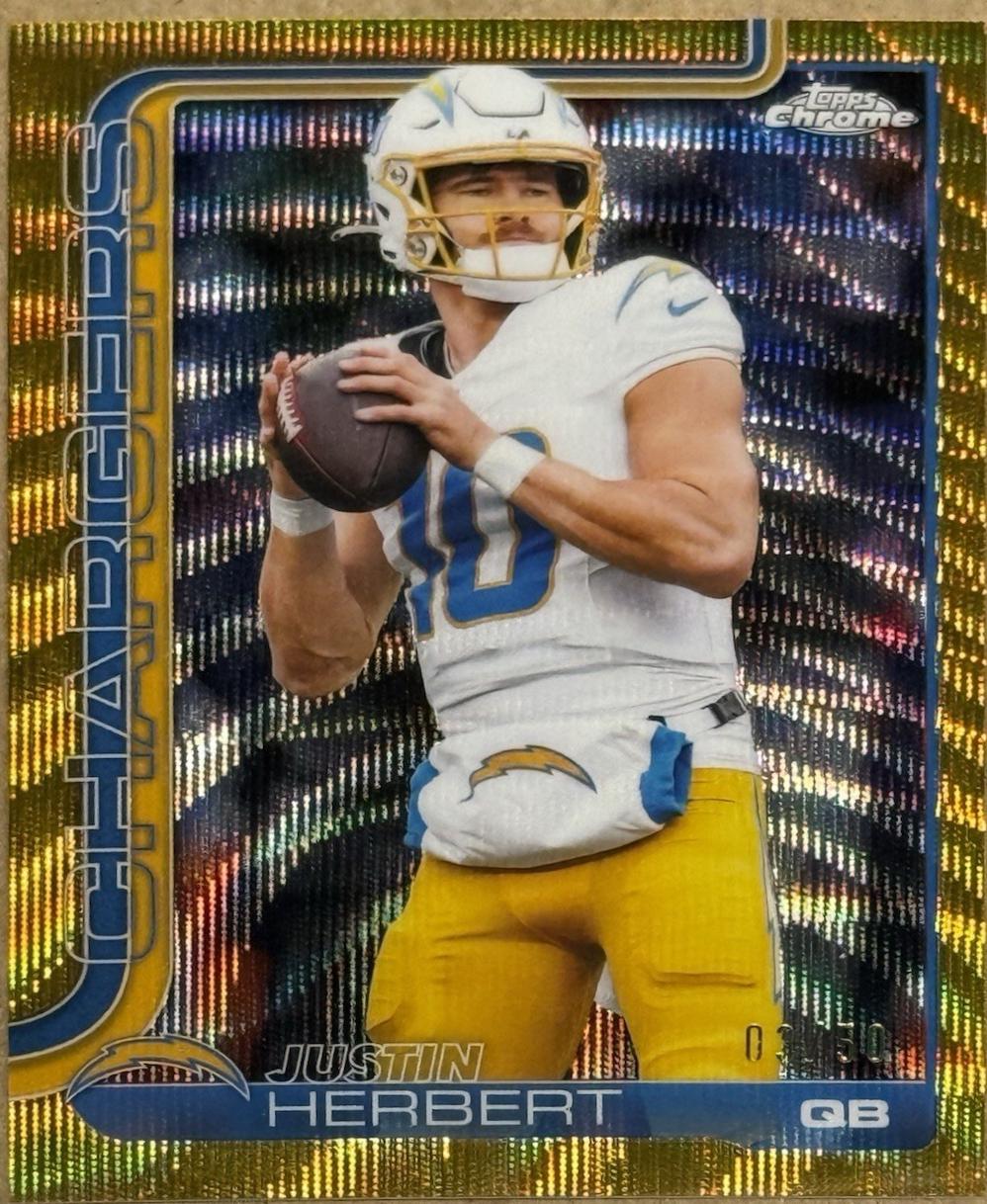 Justin Herbert [Gold Wave Refractor] #158