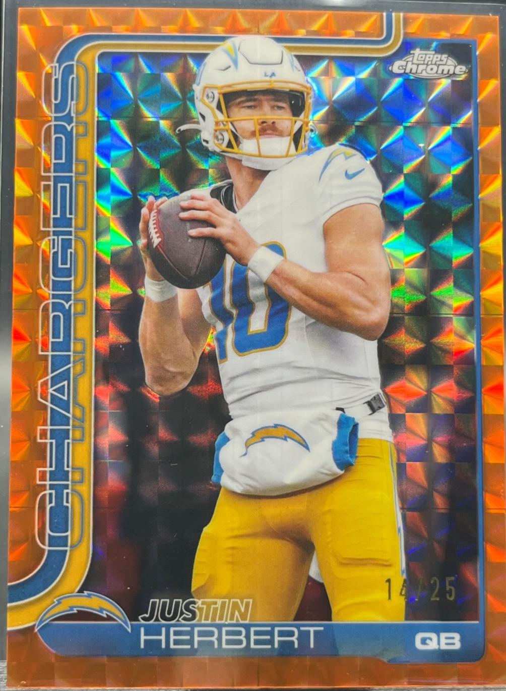 Justin Herbert [Orange Geometric Refractor] #158