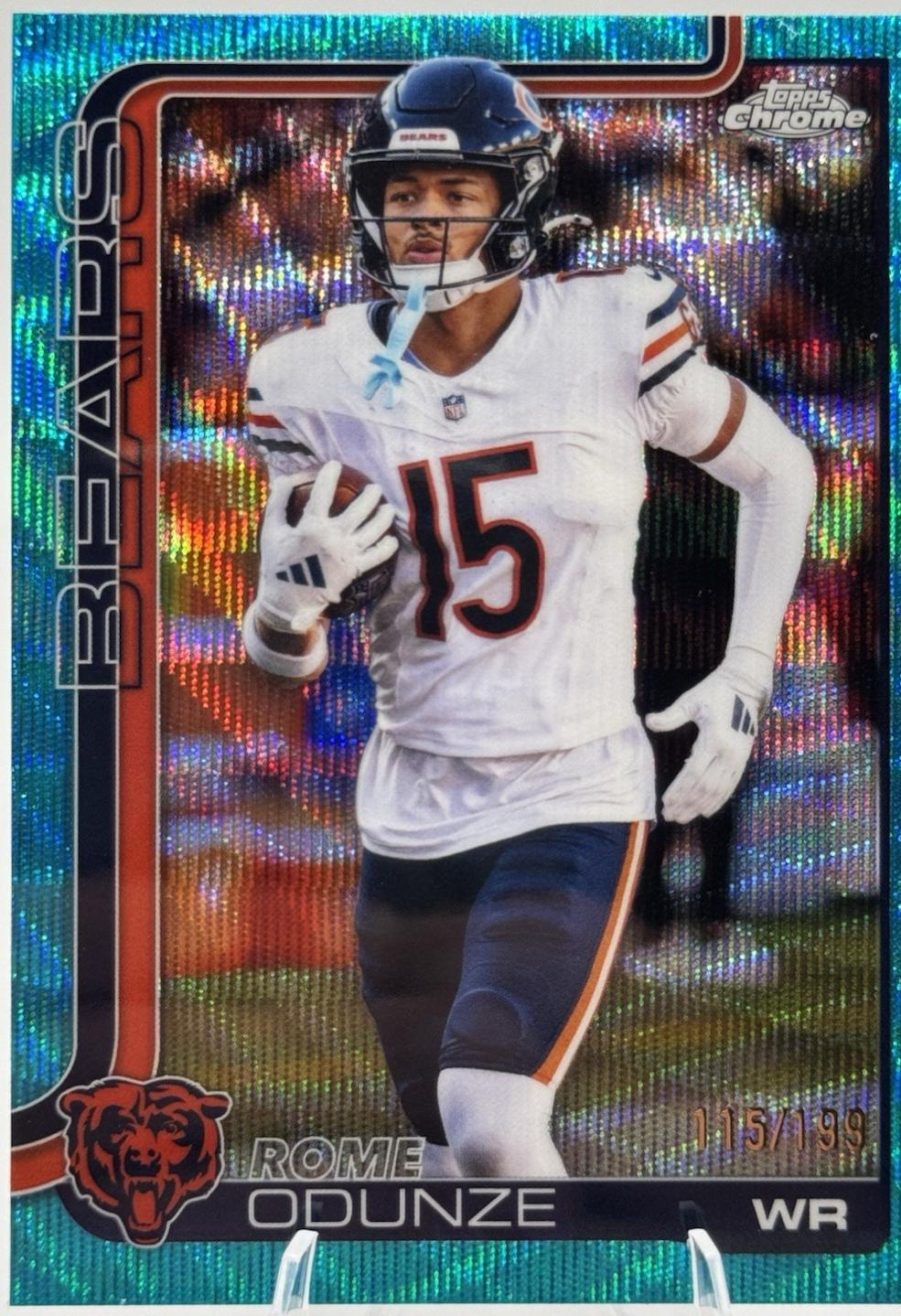 Rome Odunze [Aqua Wave Refractor] #49