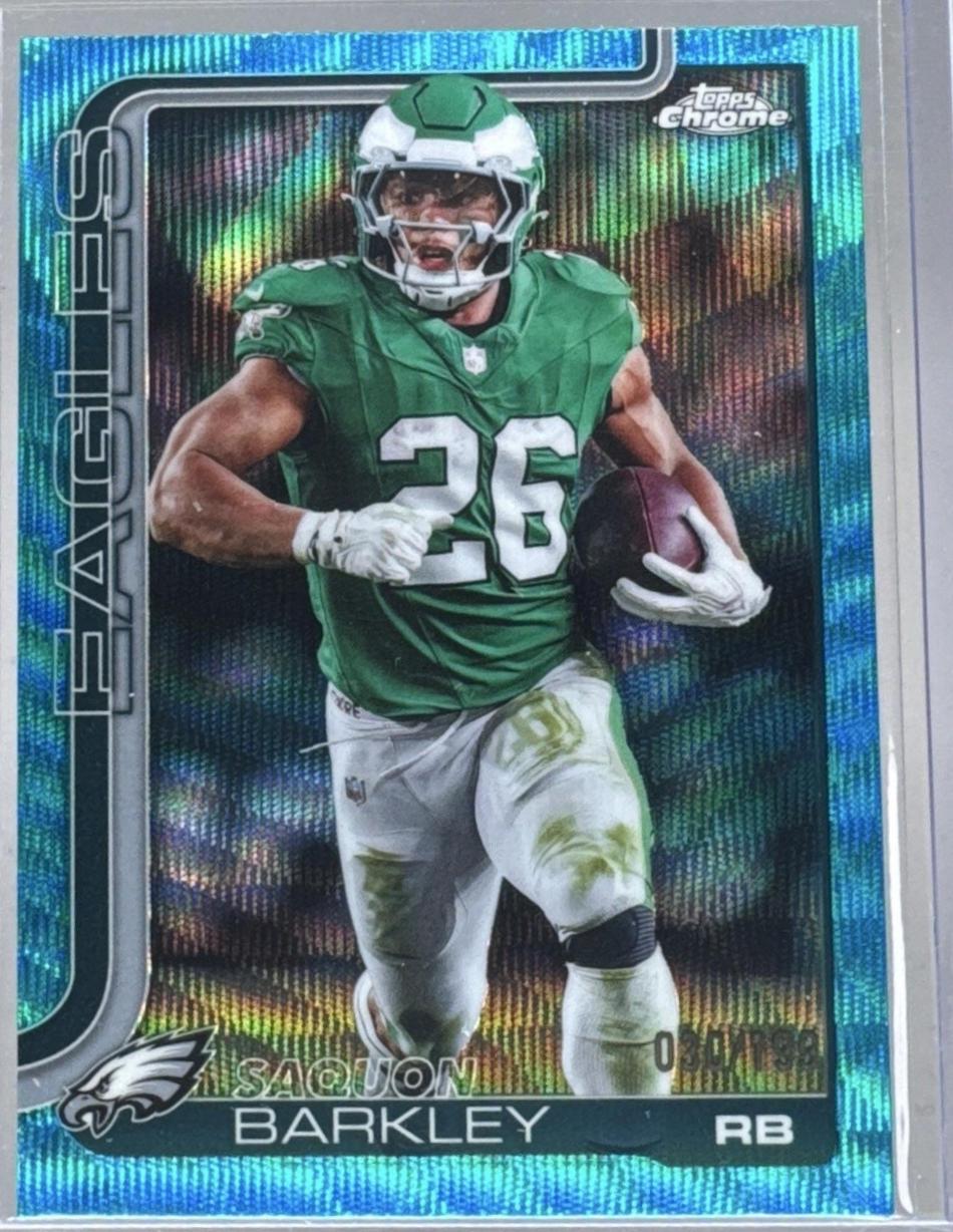 Saquon Barkley [Aqua Wave Refractor] #248