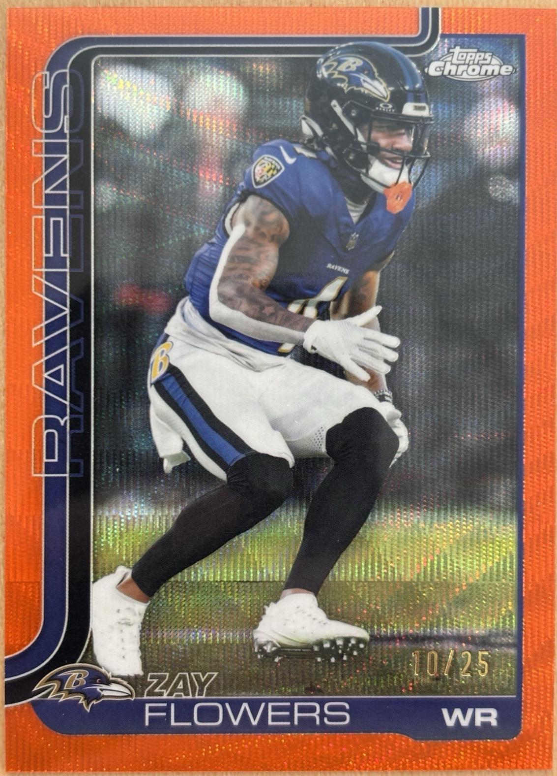 Zay Flowers [Orange Wave Refractor] #22