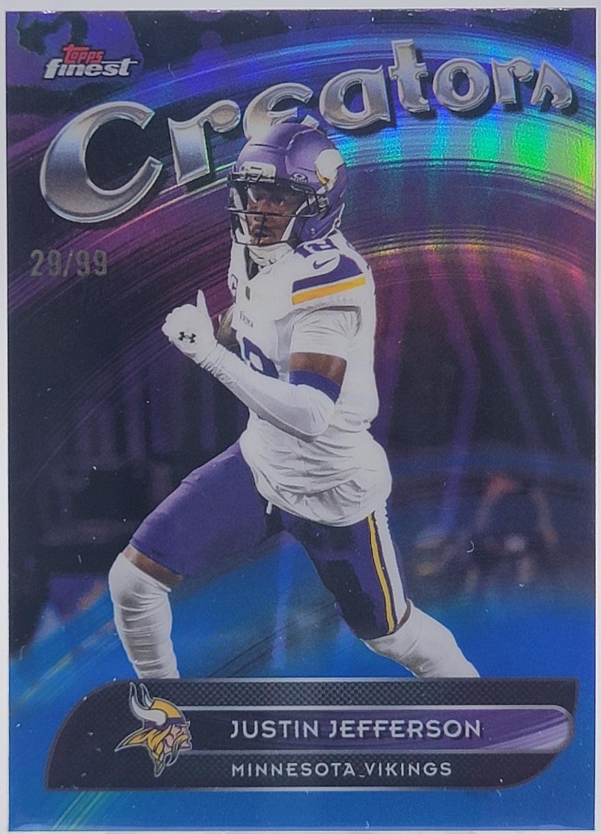 Justin Jefferson [Blue Refractor] #CR-20