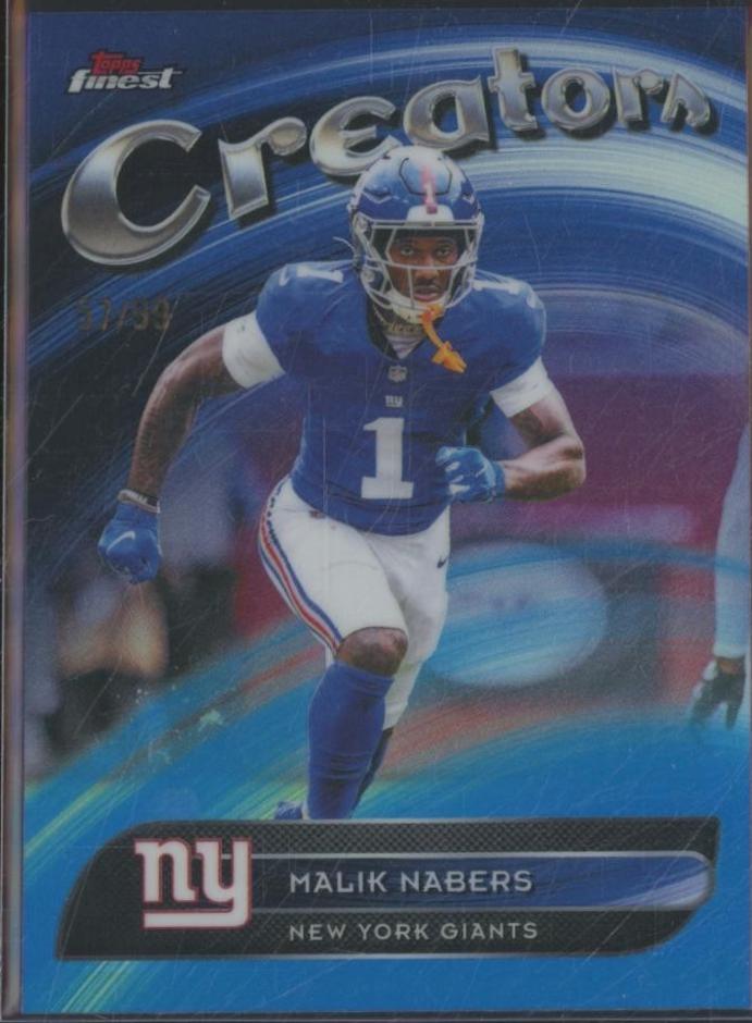 Malik Nabers [Blue Refractor] #CR-22