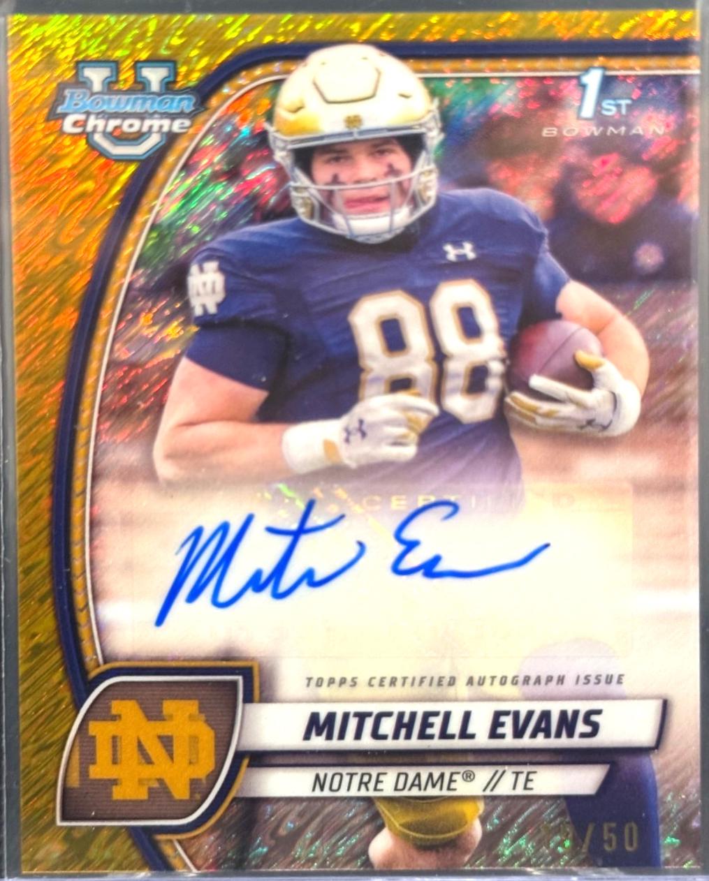 Mitchell Evans [Gold Shimmer Refractor] #PA-MEV