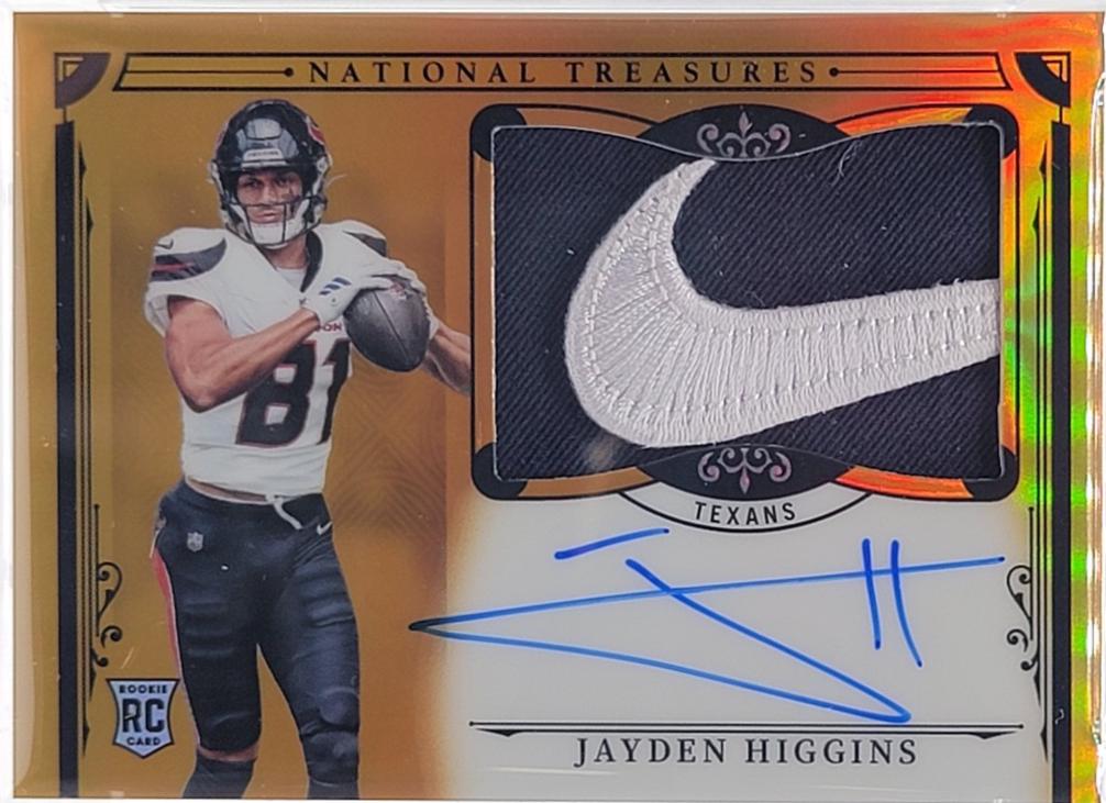 Jayden Higgins [Premium Gold Rookie Patch Autograph] #172