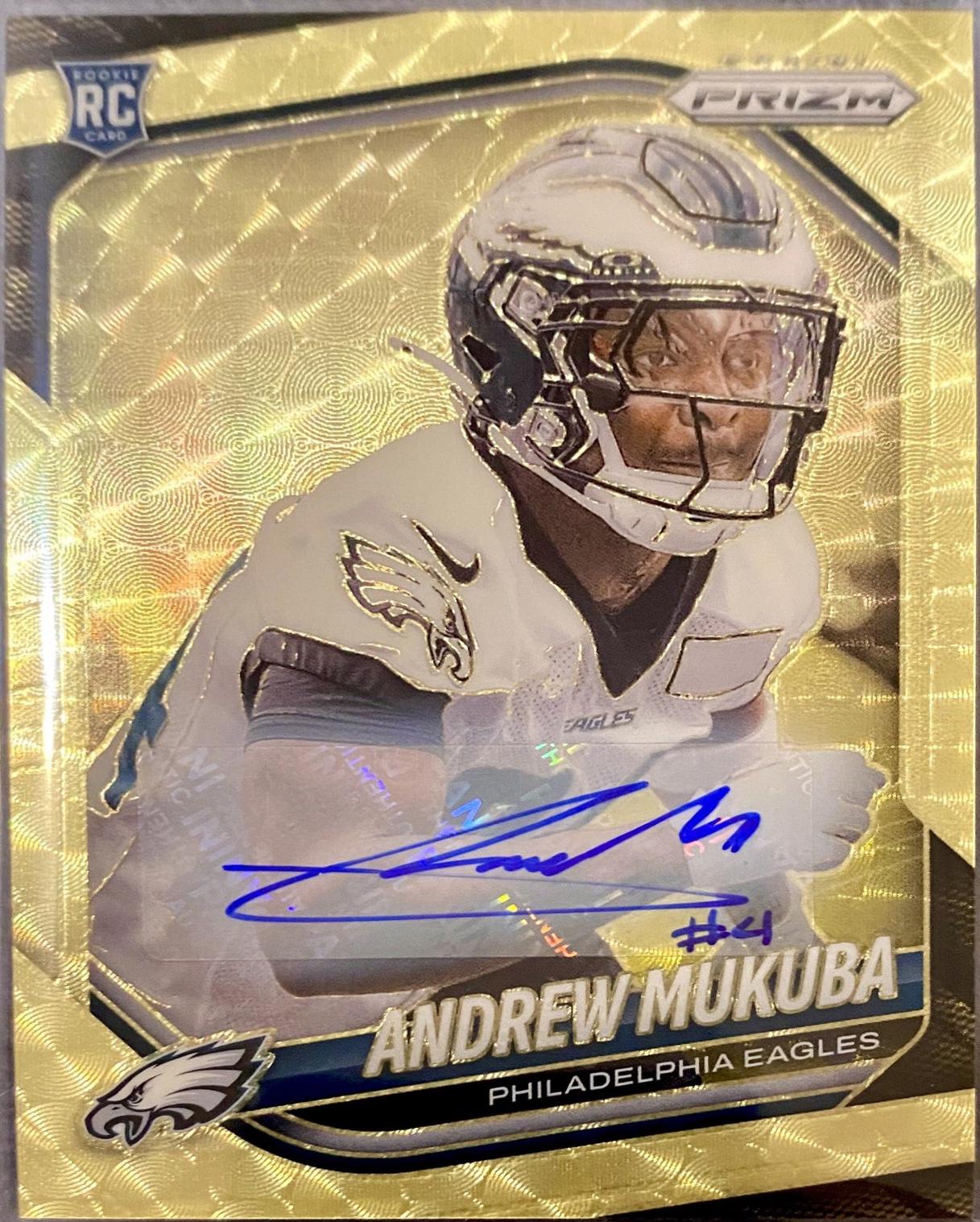 Andrew Mukuba [Autograph Gold Vinyl] #330