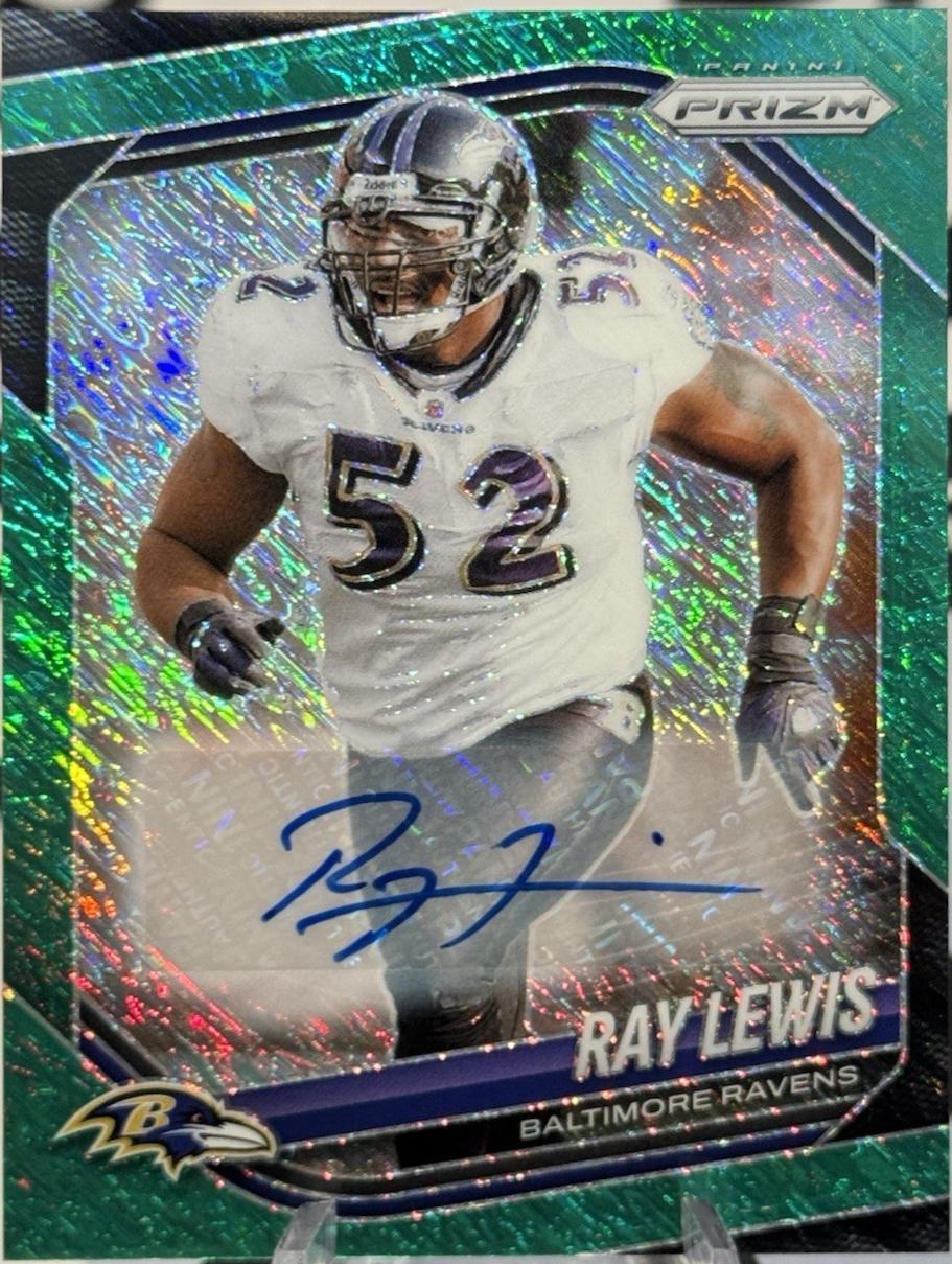 Ray Lewis [Green Shimmer Autograph] #42