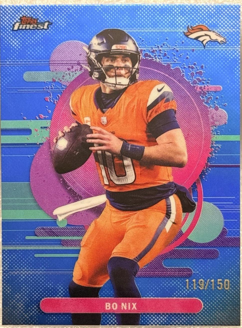 Bo Nix [Blue Refractor] #130