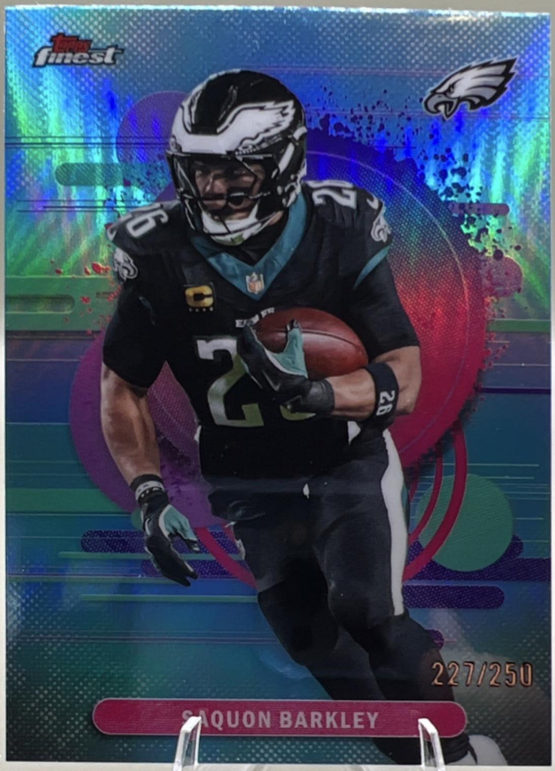 Saquon Barkley [Sky Blue Refractor] #161