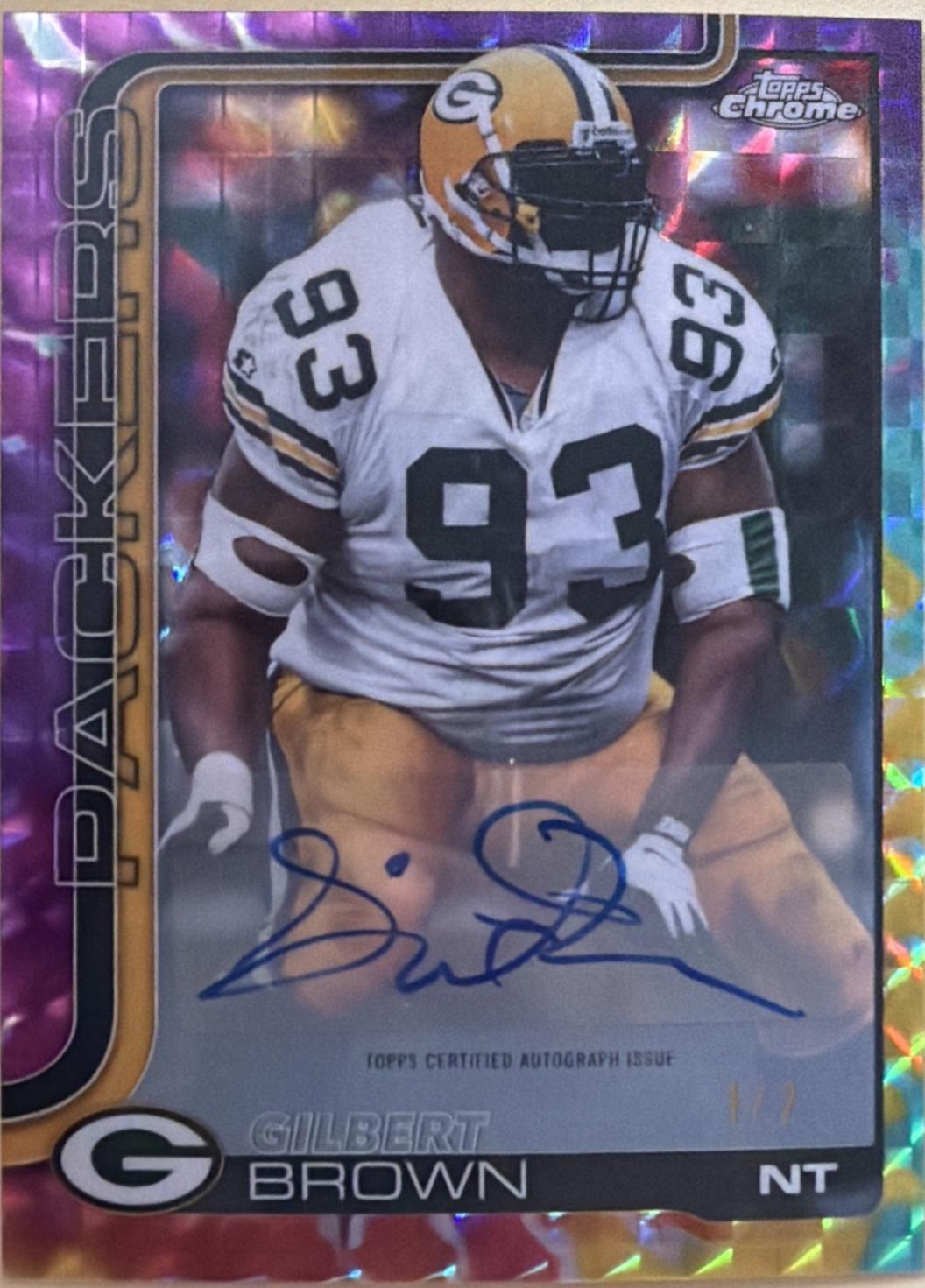 Gilbert Brown [Tie Dye Geometric Refractor] #CLA-GB