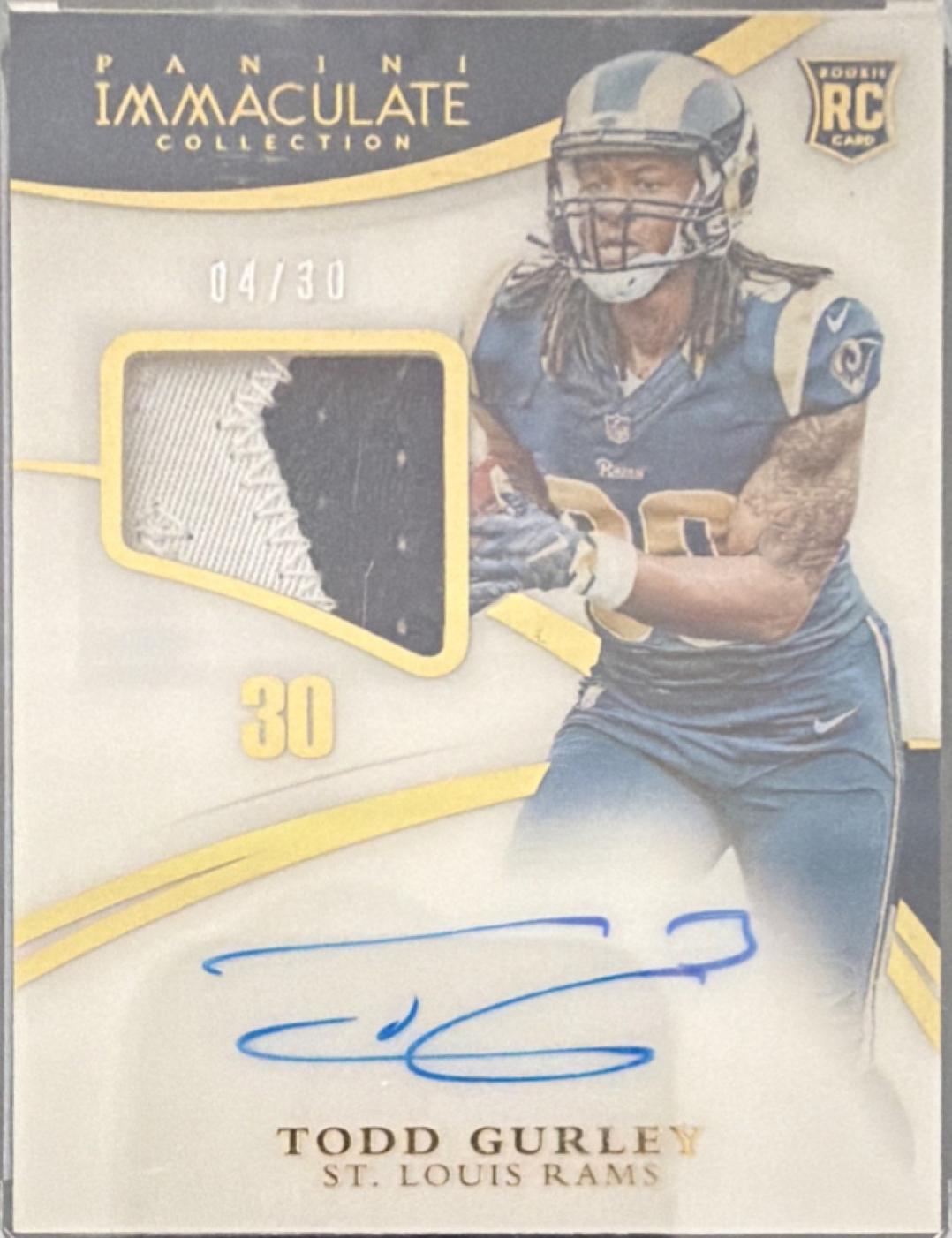 Todd Gurley [Autograph Patch Numbers] #160