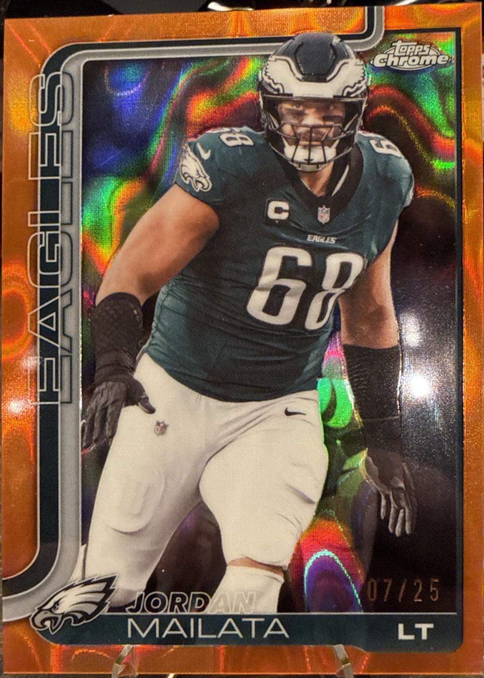 Jordan Mailata [Orange Wave Refractor] #245