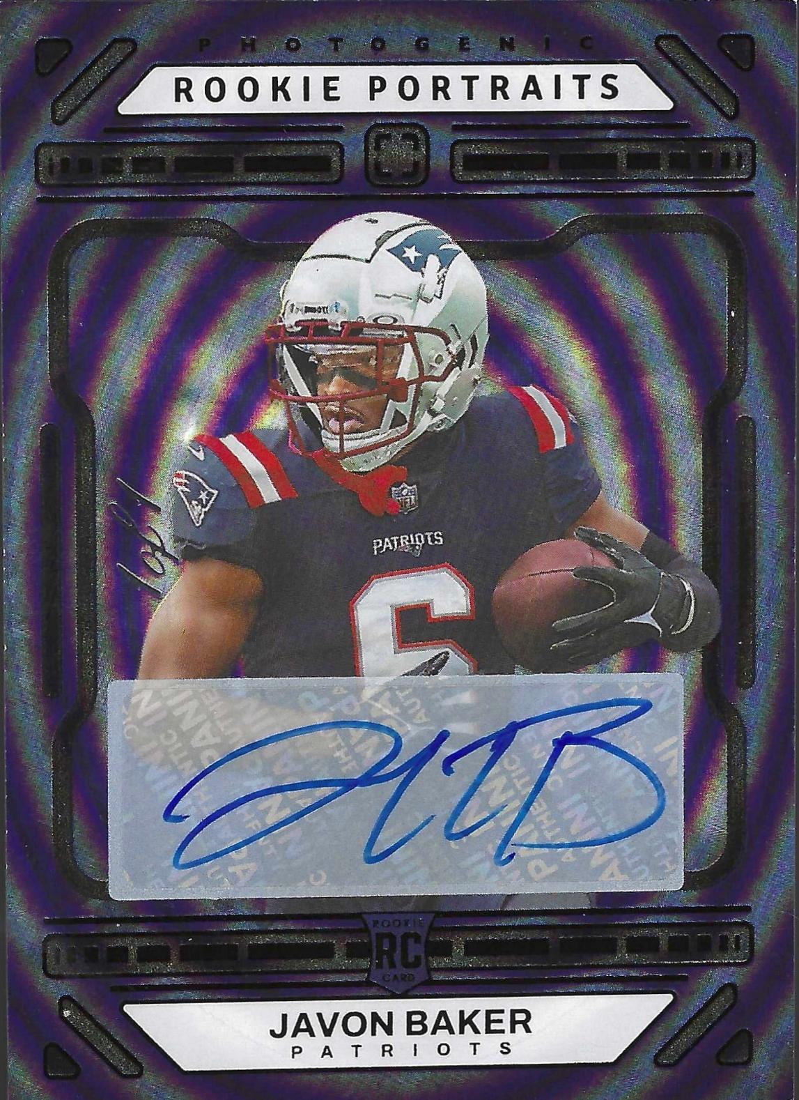 Javon Baker [Black Rookie Portrait Autograph] #184