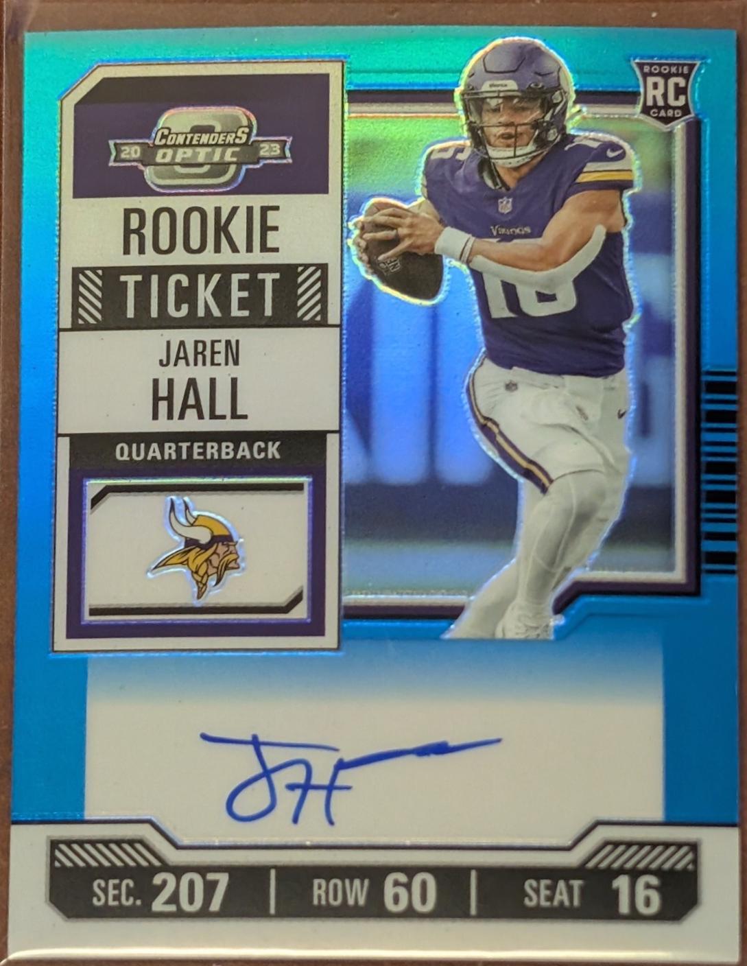 Jaren Hall [Rookie Ticket Autograph Red White Blue] #116
