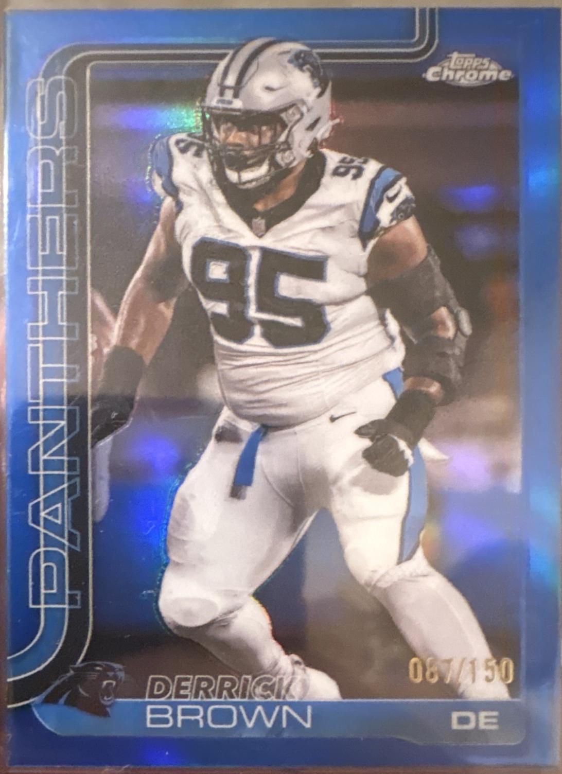 Derrick Brown [Blue Refractor] #47